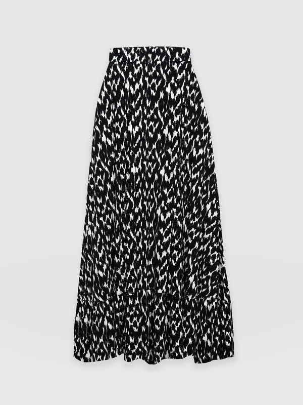 Riley Skirt Black & White Print - Women's Skirts | Saint + Sofia® EU