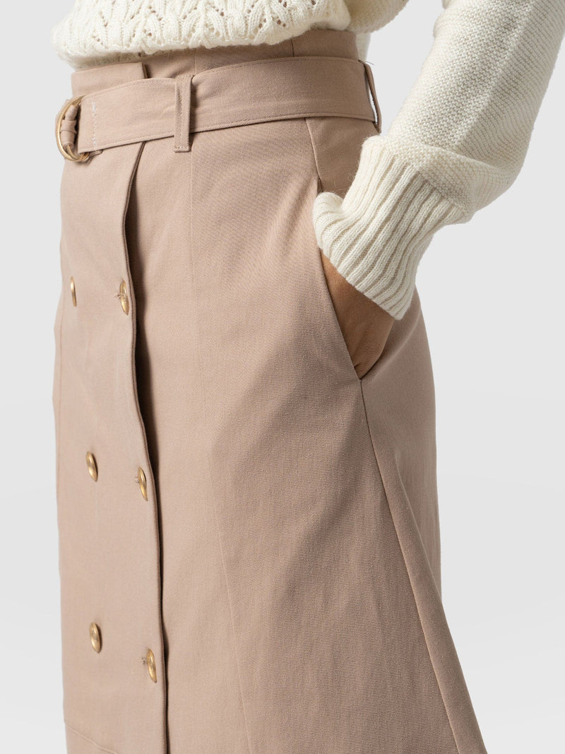 Safari Wrap Skirt Beige - Women's Skirts | Saint + Sofia® EU