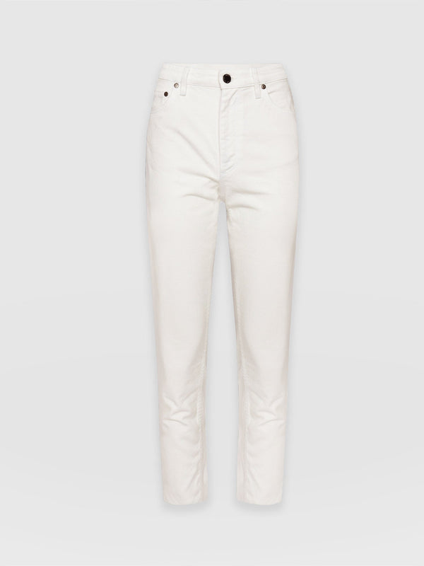 Slim Mom Jeans White with Sparkle Tape - Women's Jeans | Saint + Sofia® UK