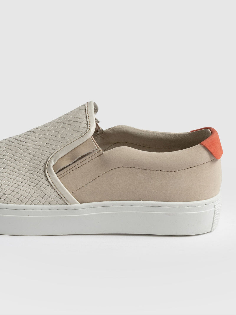 Sloane Slip On Trainer Cream - Women's Trainers | Saint + Sofia® UK