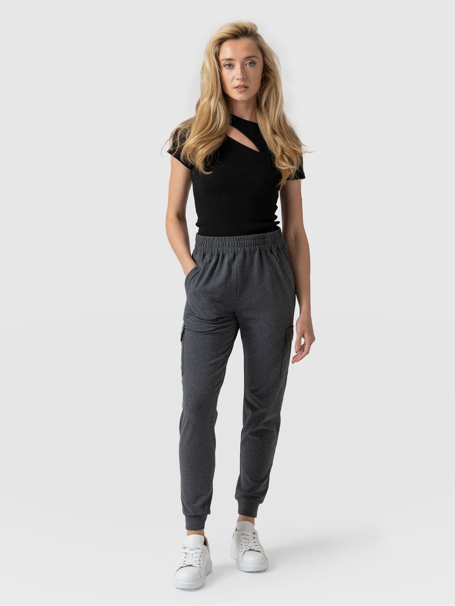 Soho Cargo Pant Charcoal - Women's Trousers | Saint + Sofia® UK