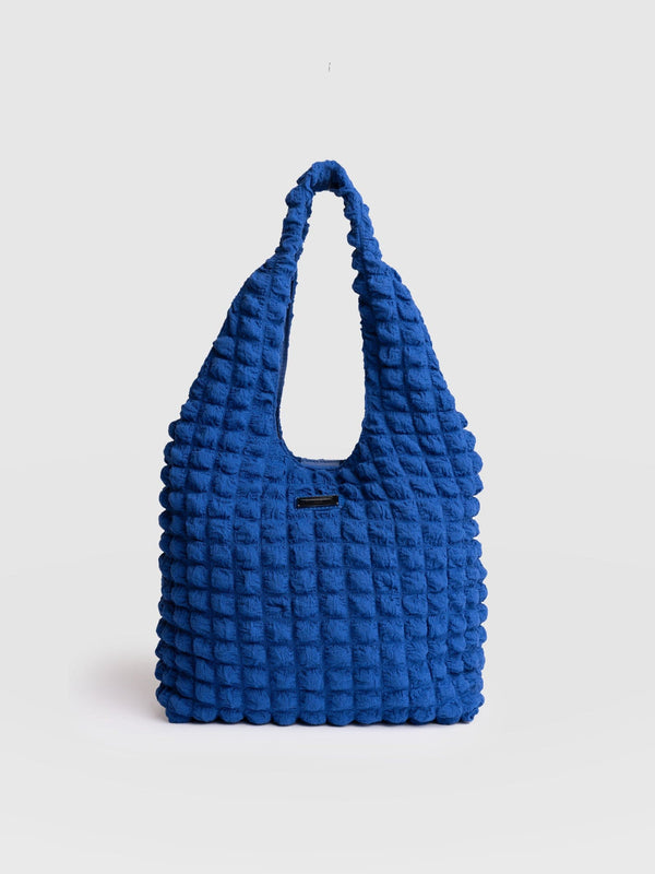 Soho Shoulder Tote Bag Blue - Women's Bags | Saint + Sofia® UK