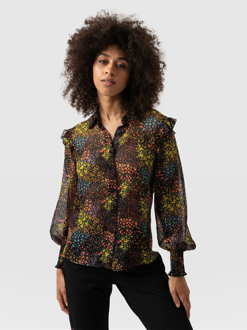 Taylor Frill Detail Blouse Ditsy Floral - Women's Shirts | Saint + Sofia® EU