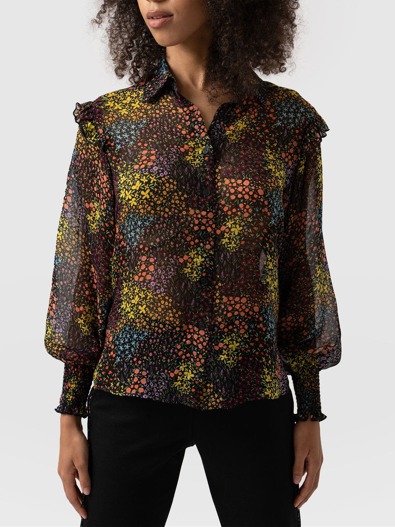 Taylor Frill Detail Blouse Ditsy Floral - Women's Shirts | Saint + Sofia® EU