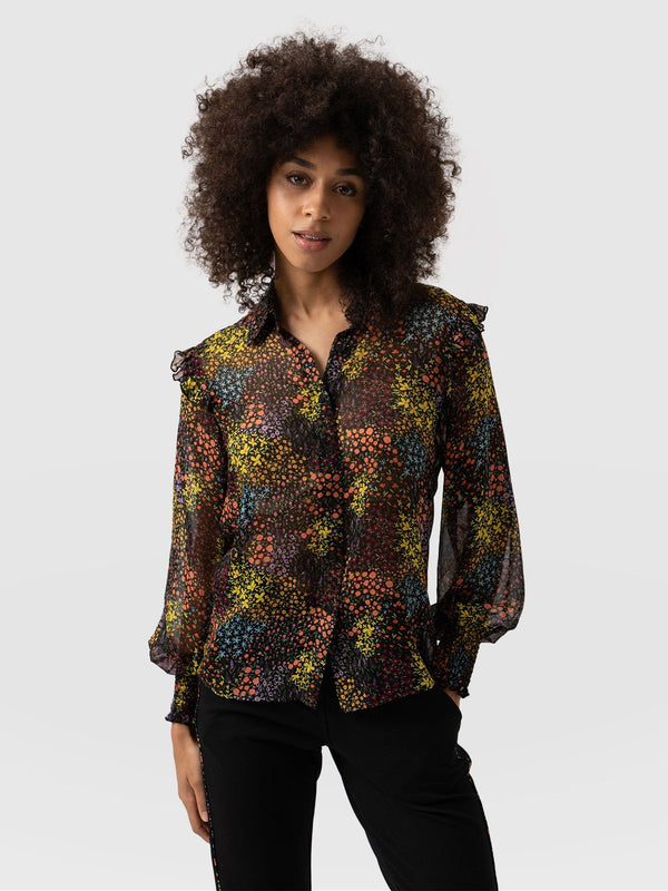 Taylor Frill Detail Blouse Ditsy Floral - Women's Shirts | Saint + Sofia® EU