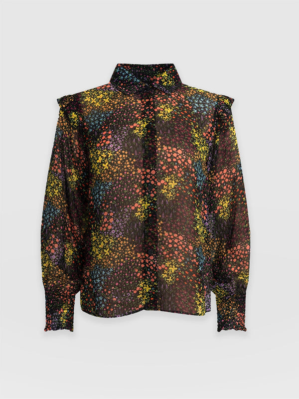 Taylor Frill Detail Blouse Ditsy Floral - Women's Shirts | Saint + Sofia® UK