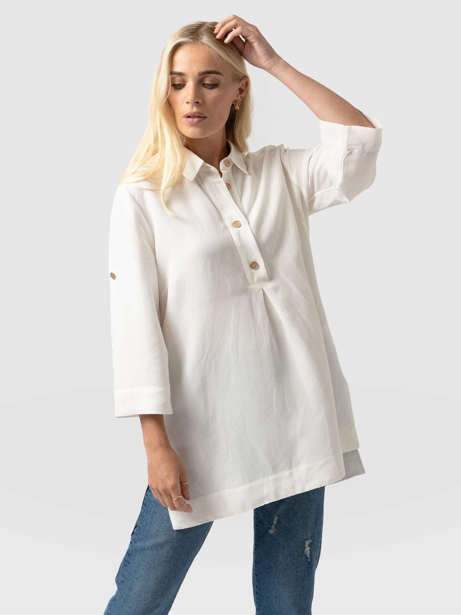 Weekend Shirt White - Women's Shirts | Saint + Sofia® EU